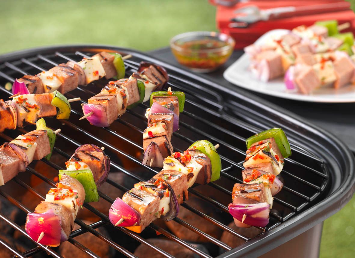 Halloumi kebabs